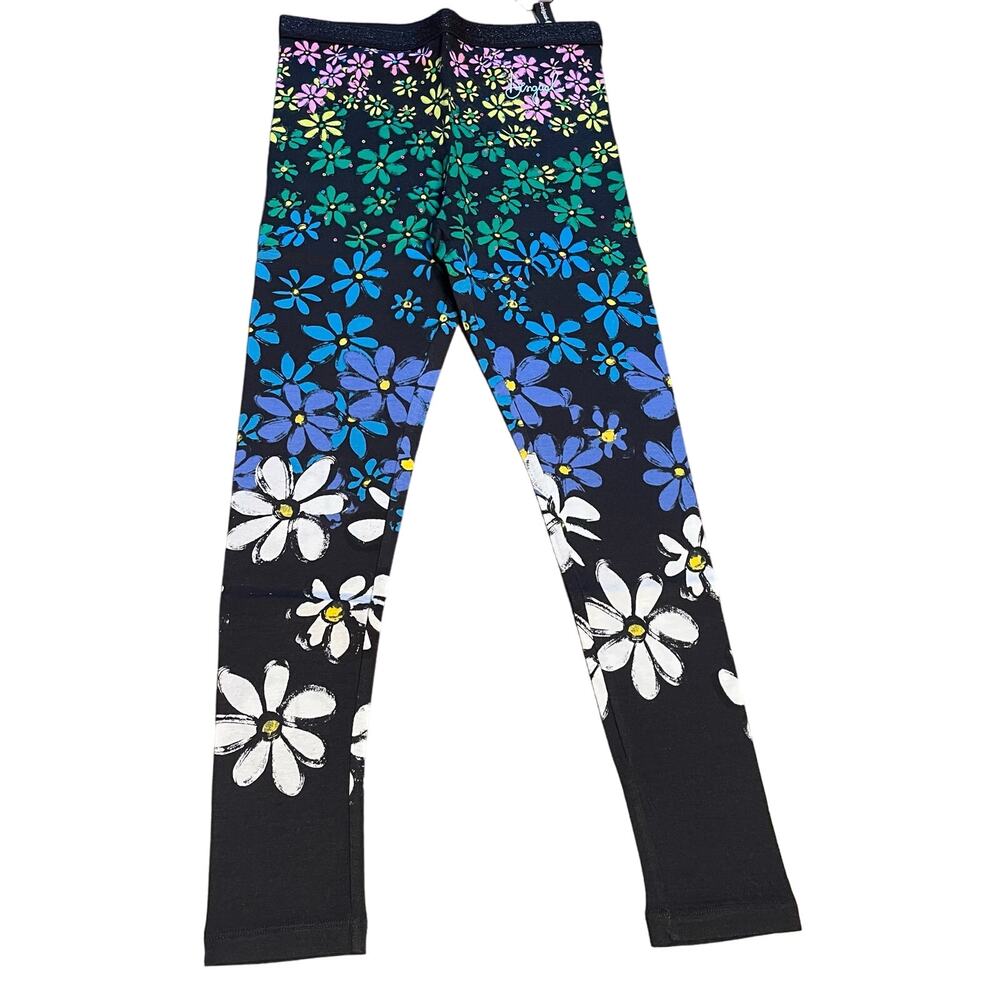 Desigual Girls Floral Leggings, NWT, Size Large